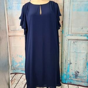 Loft Shift Dress with Flutter Sleeves